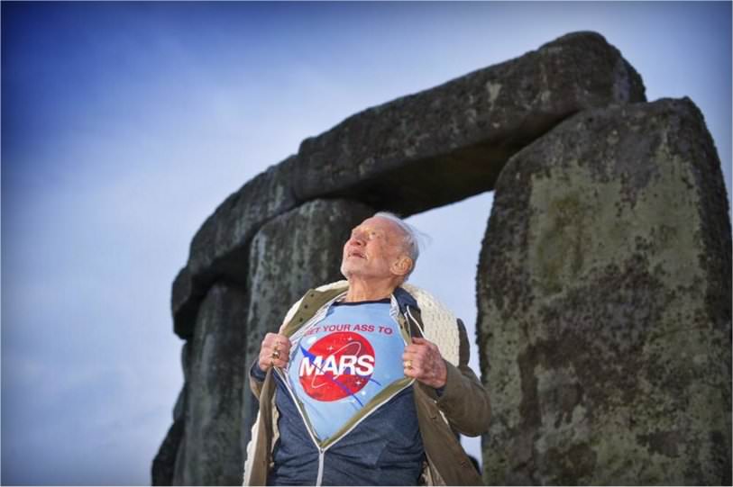 Why Did Astronaut Buzz Aldrin Wear A T-Shirt In Front of Stonehenge Saying, "Get Your Ass To Mars?" in5d