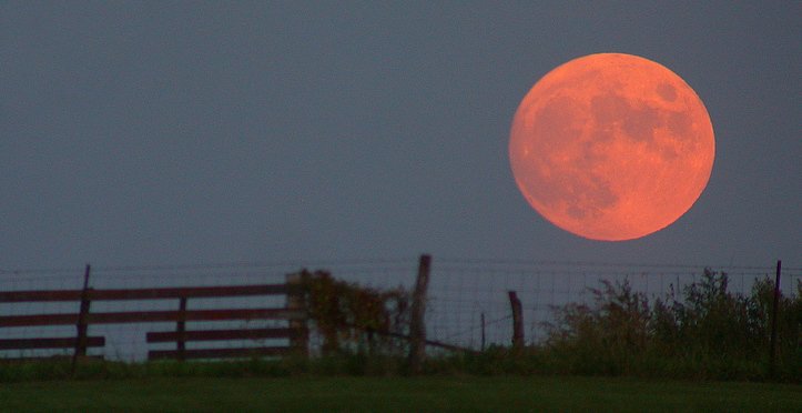 While certain atmospheric conditions could make it possible for the moon to be a strawberry color on any given night, it will most likely appear to be yellow. The exception would probably occur as the moon is rising over the horizon. In the case of the Strawberry Moon, it will have the appearance of looking much larger during this full moon. This is called the Moon Illusion. While there are many possible explanations as to why this illusion appears to us, the truth is, no one really knows why it looks so large upon the horizon.