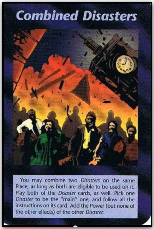 The Illuminati Playing cards have prophecized many events, including 9-11. In the "Combined Disasters" card, one can clearly see Big Ben tumbling down while in the forefront while a man wearing a yellow shirt is shown to have a zombie-like appearance.