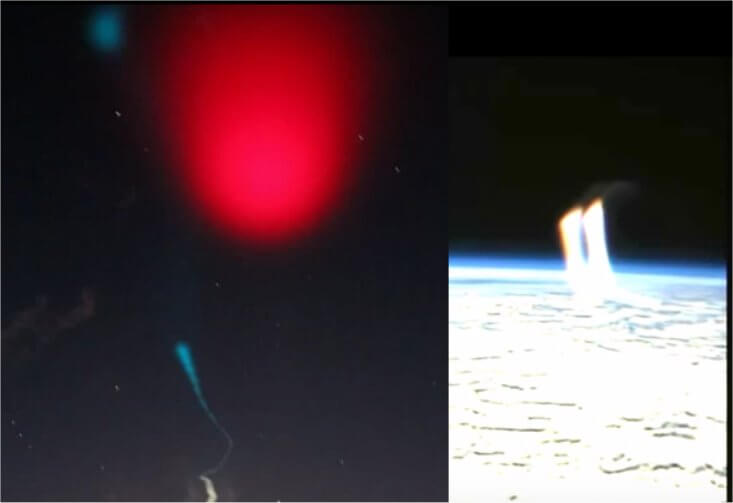 Pillars Of Light Sent From International Space Station