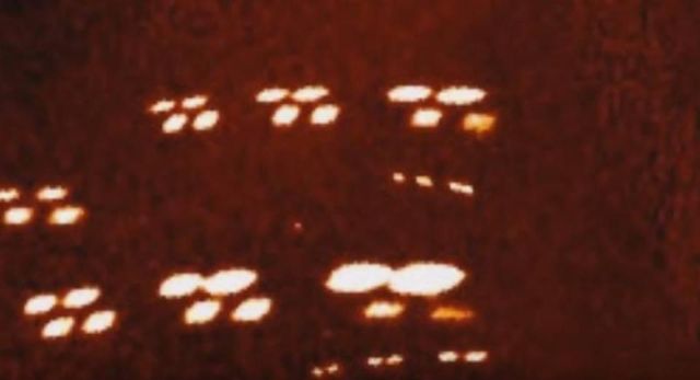 Massive Amount Of UFOs In Formation Passes Satellite Camera