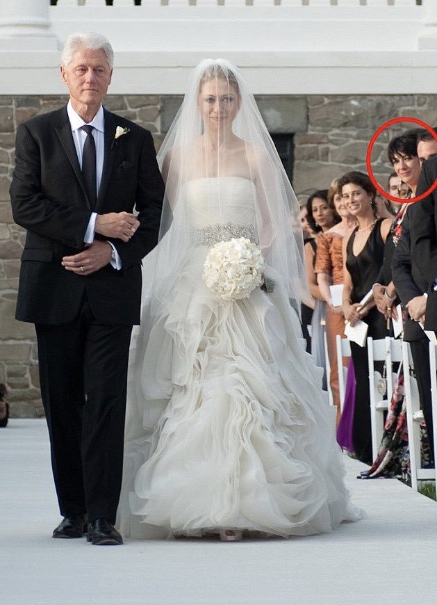 Look who was at Chelsea's wedding... well if it isn't child trafficker Ghislaine Maxwell, long time associate and paramour of Jeffrey Epstein.