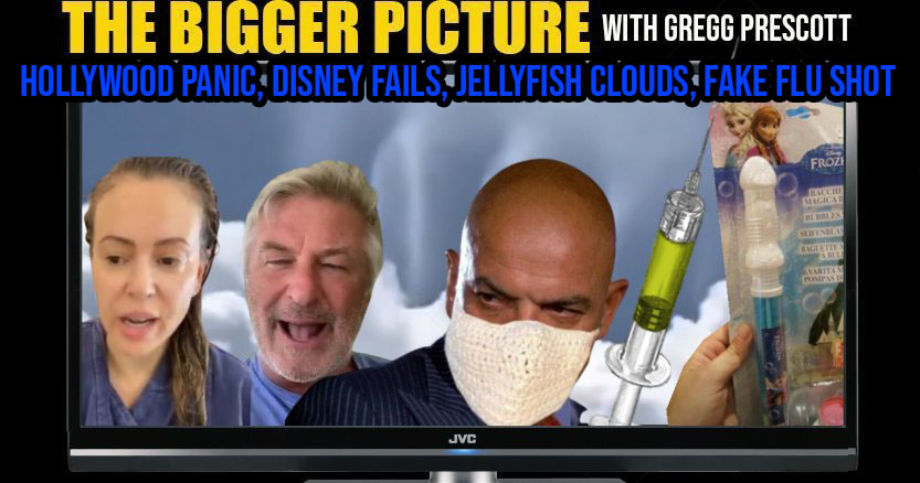 Hollywood PANIC, Disney FAIL, Jellyfish Clouds, FAKE Flu Shot The BIGGER Picture with Gregg Prescott