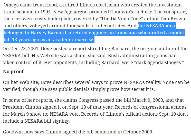 Here are some notes from the article, "Up against 'the dark agenda" which openly talks about the NESAR origins:
