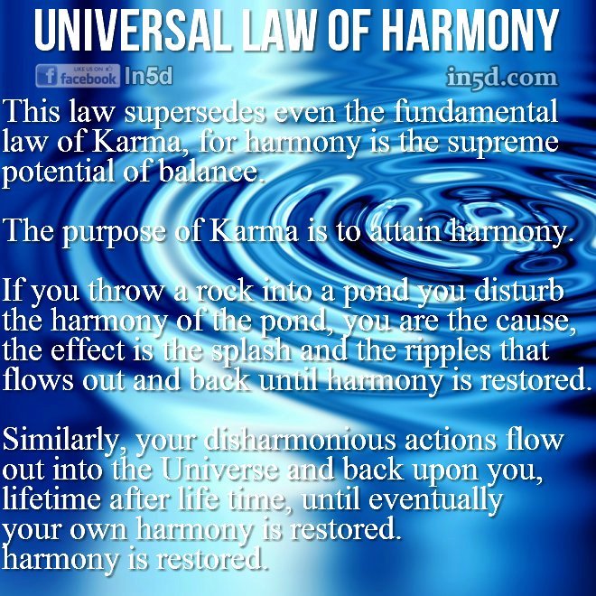 The Universal Law Of Harmony - In5D : In5D Energy Physics Quotes
