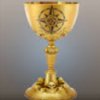 The golden goblet known as a chalice. 
