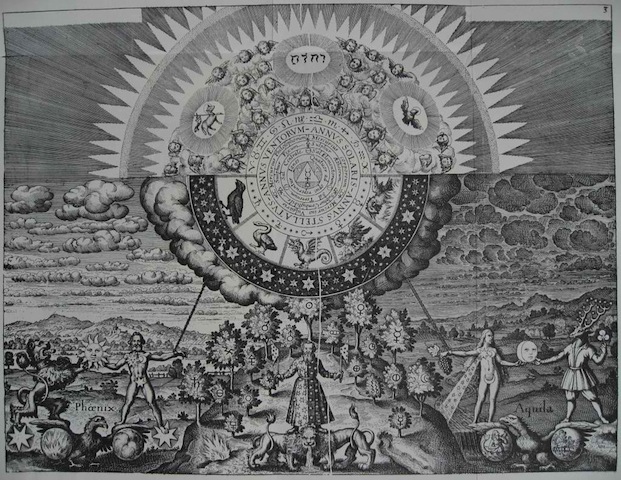 Note the double lion guarding the start of the Alchemical process shown in this picture.