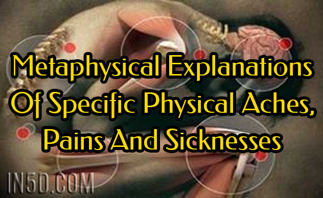 Metaphysical Explanations Of Specific Physical Aches, Pains And Sicknesses
