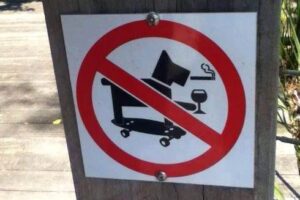 I don’t know who this dog is or why he is banned from this park…