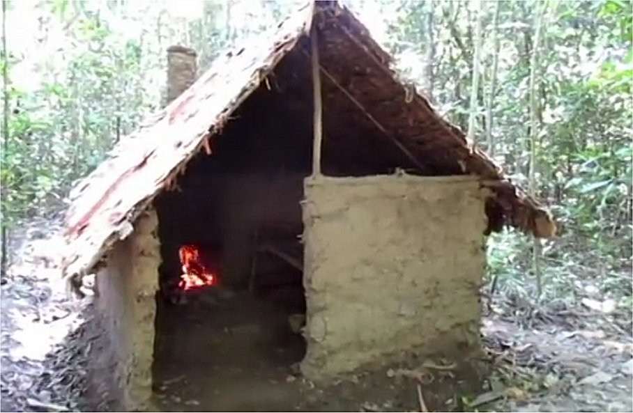 How To Build A Hut And Fireplace In The Wilderness From Scratch