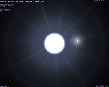 two stars in the Sirius star system
