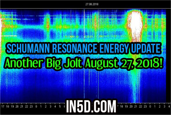 Schumann Resonance Energy Update – Another Big Jolt August 27, 2018!