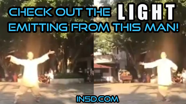 Check Out The Light Emitting From This Man!