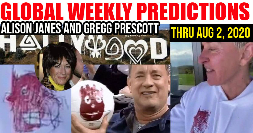 Global Weekly Psychic Predictions July 25-August 2, 2020 Alison Janes and Gregg Prescott talk about Global Weekly Psychic Predictions for the upcoming week and beyond.