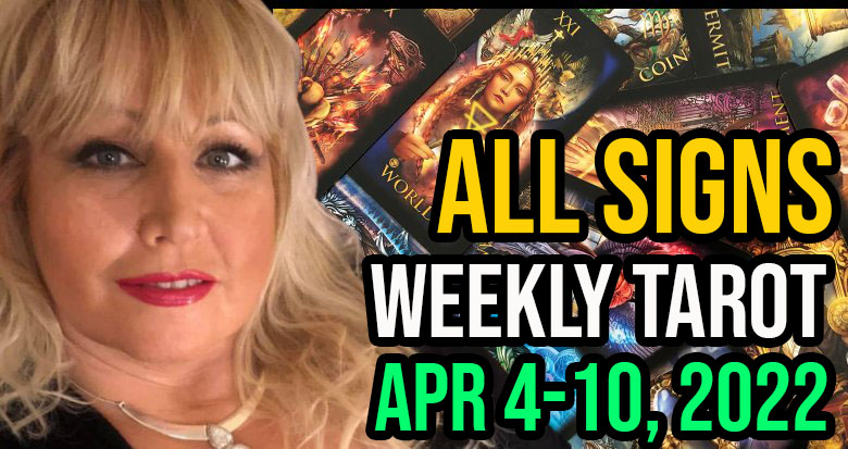 Weekly Tarot Card Reading Apr 4-10, 2022 by Alison Prescott All Signs PsychicAlly Ali Prescott gives you free step by step weekly tarot predictions linked to Finance and Love for the Beginning, Middle and End of this week.