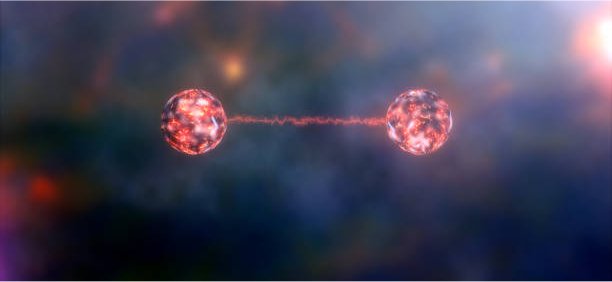 In the strange world of quantum physics, particles can become entangled, meaning that their properties are linked in such a way that they can affect each other instantaneously, regardless of the distance between them. Some suggest that this phenomenon could be used to open a door to other dimensions.